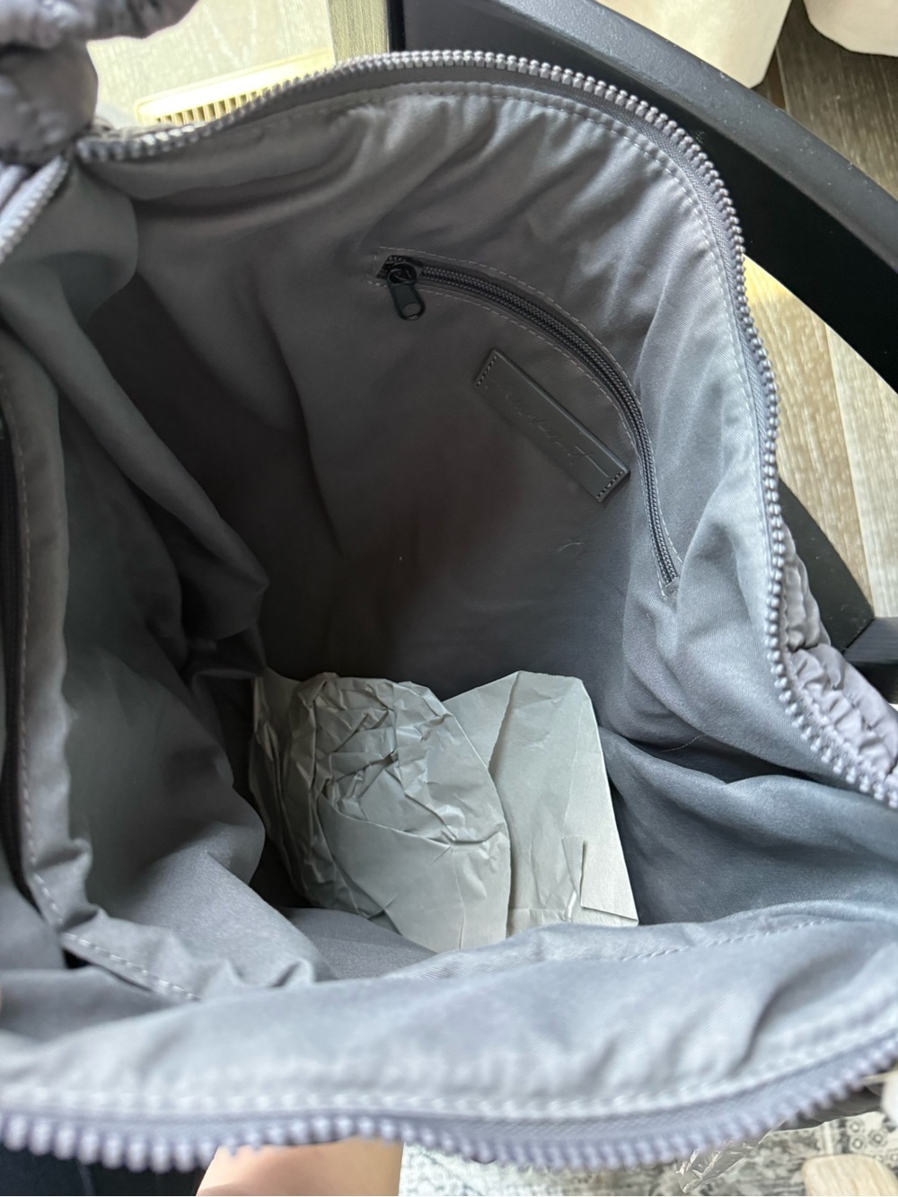 FP Movement by Free People Quilted Puffer Tote in Charcoal Gray - Picture 4 of 4